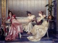Elegant Figures In An Interior lady Vittorio Reggianini